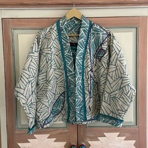 Fugazzotto | Artist made abstract patchwork boho kimono jacket. Fits Med…